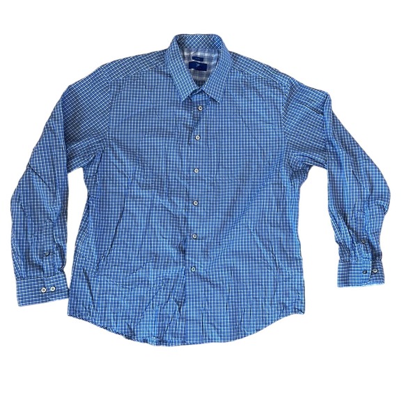 Mens EGARA Non-Iron Plaid Button-Down Long Sleeve‎ SZ XXL - Picture 1 of 5